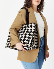 Textile Dogtooth Tote Bag, , large