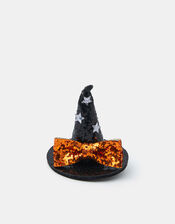 Girls Witch Hat Halloween Clip, , large