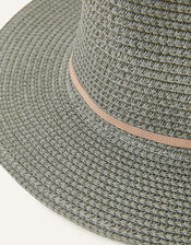 Packable Panama Hat, Green (KHAKI), large