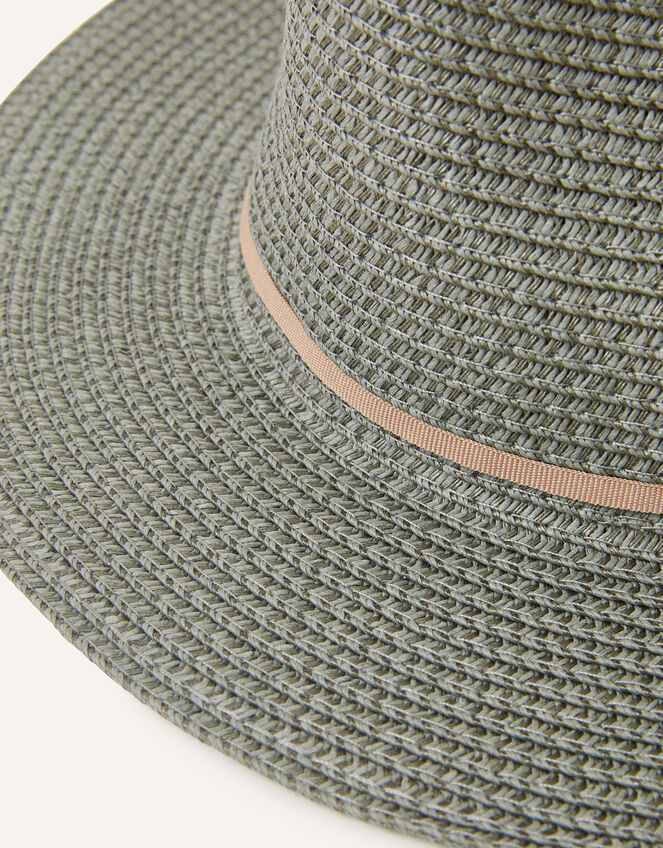 Packable Panama Hat, Green (KHAKI), large