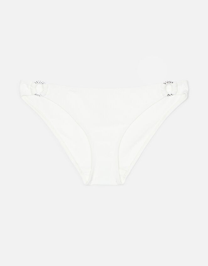 Spot Ring Bikini Bottoms, White (WHITE), large
