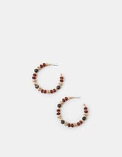 Mix Bead Hoop Earrings, , large