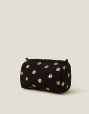 Quilted Polka Dot Medium Washbag, , large