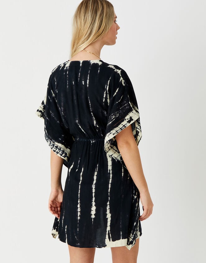 Tie Dye Kaftan in LENZING™ ECOVERO™ , Black (BLACK), large