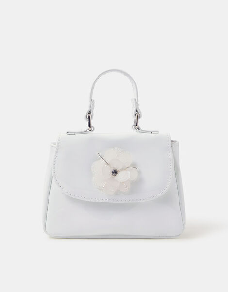 Girls Appliqué Flower Handbag, , large