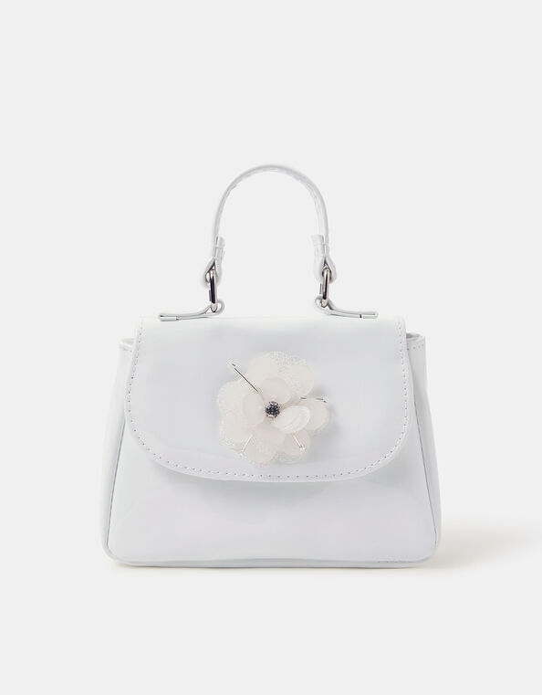 Girls Appliqué Flower Handbag, , large