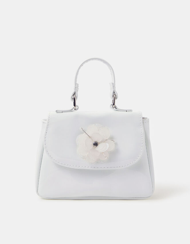 Girls Appliqué Flower Handbag, , large