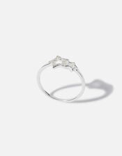Sterling Silver Sparkle Star Band Ring, Silver (ST SILVER), large