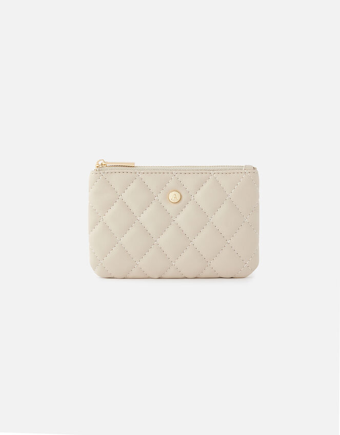 Quilted Coin Purse , Grey (GREY), large