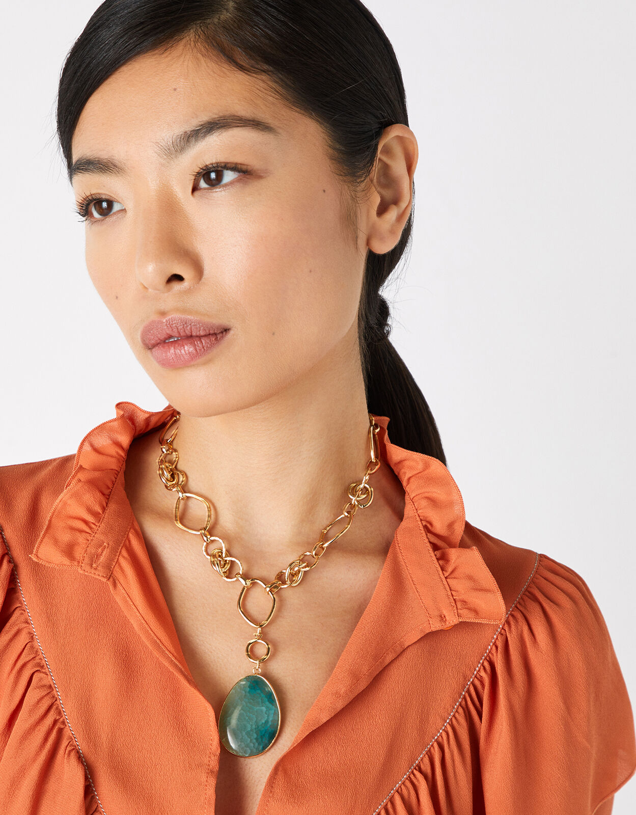 Stone Pendant Collar Necklace Pendant necklaces Accessorize ROI