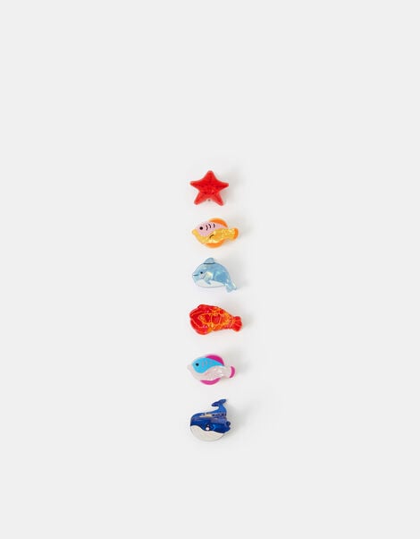 6-Pack Mini Ocean Friends Claw Clips, , large