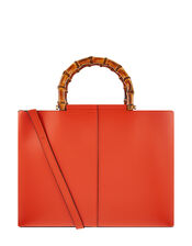Heidi Handheld Bag with Bamboo Handles, , large