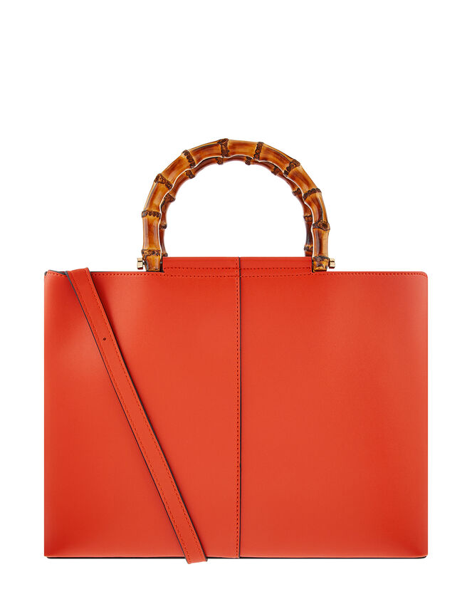 Heidi Handheld Bag with Bamboo Handles, , large