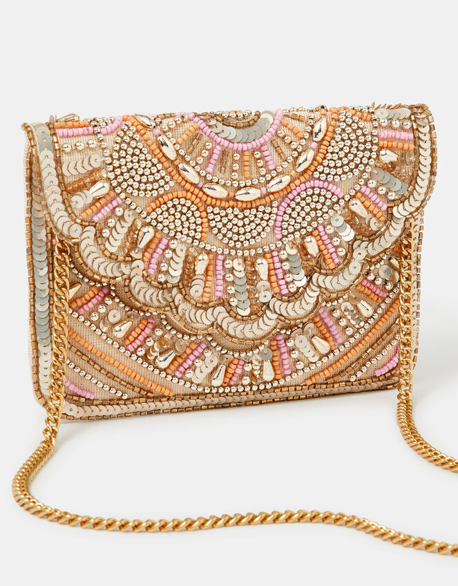 Girls Beaded Scallop Bag, , large