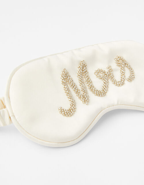 Mrs Beaded Satin Eye Mask Small accessories Accessorize UK