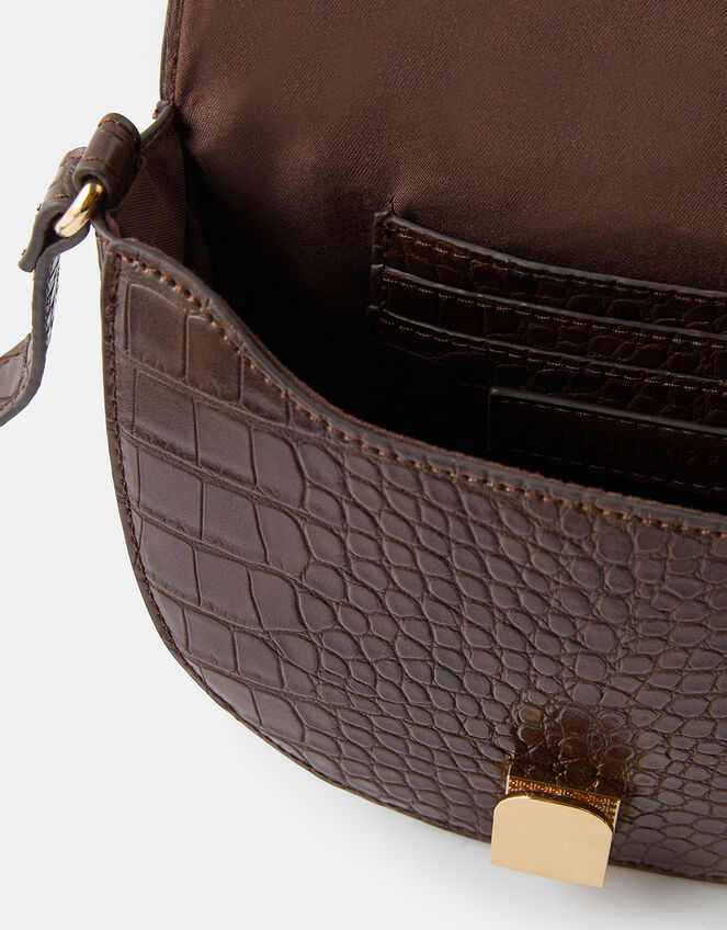 Sophia Croc Cross-Body Bag, , large