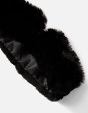 Luxe Faux Fur Bando, Black (BLACK), large