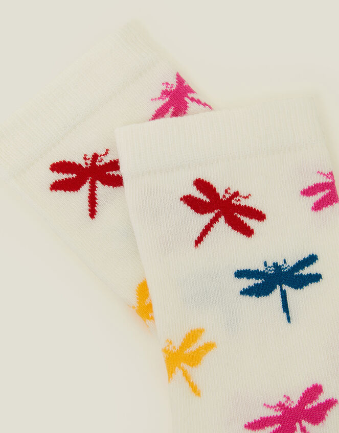 Dragonfly Print Socks, , large