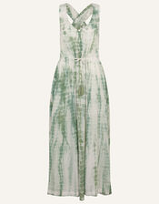 Cross Back Tie Dye Dress, Green (MINT), large