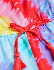 Girls Tie Dye Playsuit, Multi (BRIGHTS-MULTI), large