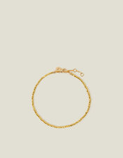 14ct Gold-Plated Bead Anklet, , large