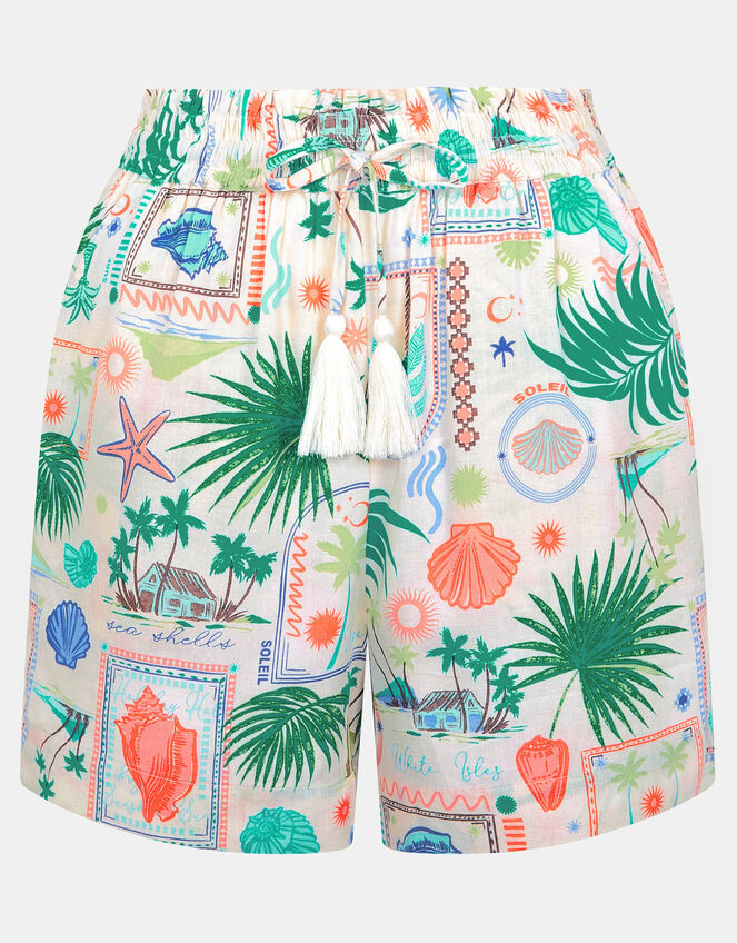 Postcard Print Shorts, Ivory (IVORY), large