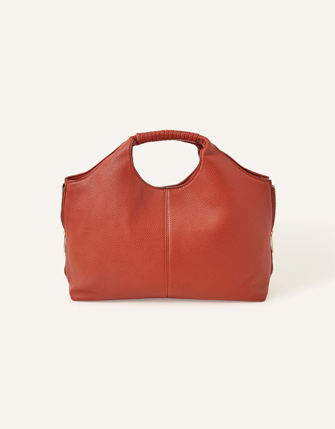 Wrap Handle Handheld Bag, Orange (RUST), large