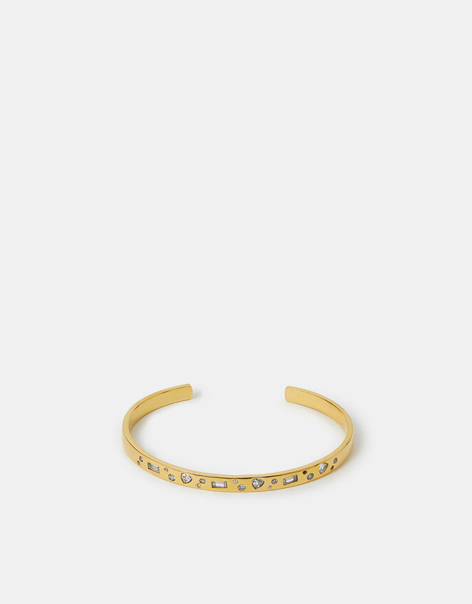 14ct Gold-Plated Sparkle Cuff Bracelet, , large