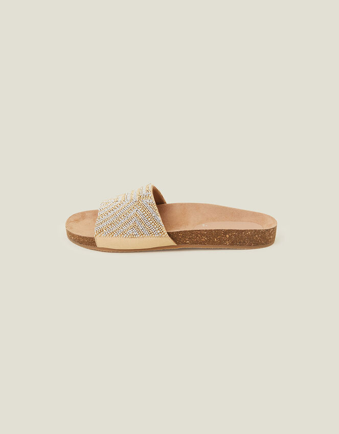 Beaded Sparkle Sliders, Gold (GOLD), large