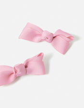 Girls Mini Bow Salon Hair Clip Twinset, , large