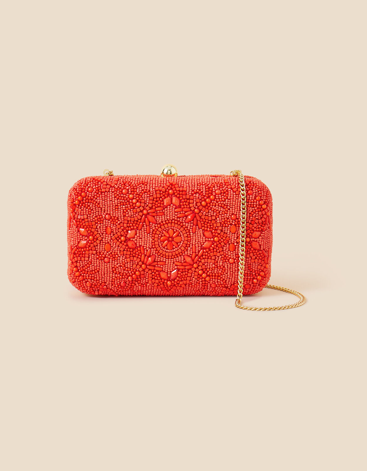Beaded Hardcase Clutch