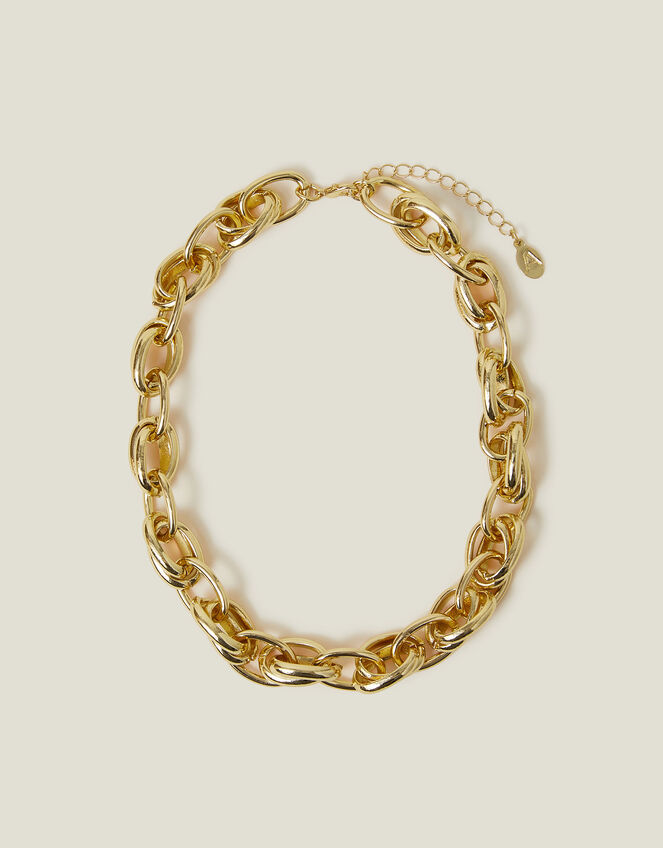 Double Link Chunky Chain Necklace, , large