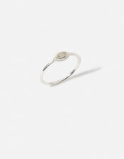 Sterling Silver Moonstone Ring, Silver (ST SILVER), large
