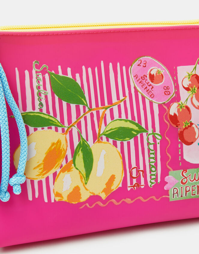 Postcard Print Waterproof Make Up Bag, , large