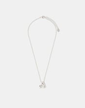 Bubble Initial Pendant Necklace, Silver (SILVER), large