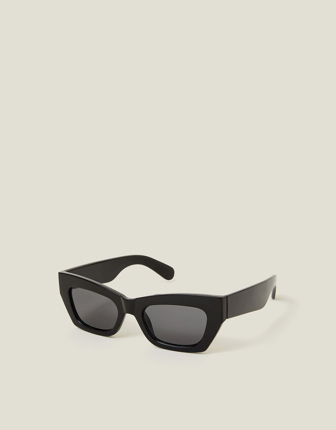 Chunky Rectangular Cat Eye Sunglasses, , large