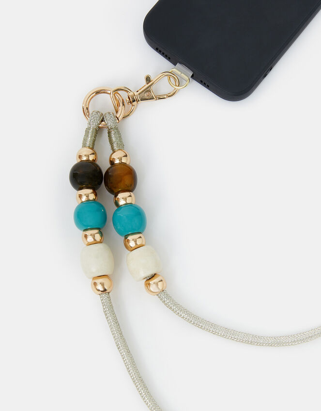 Metallic Bead Phone Strap, , large