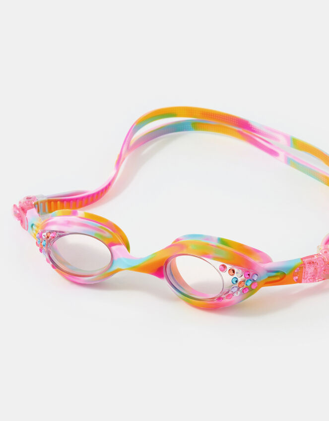 Bling2o Embellished Rainbow Swim Goggles, , large