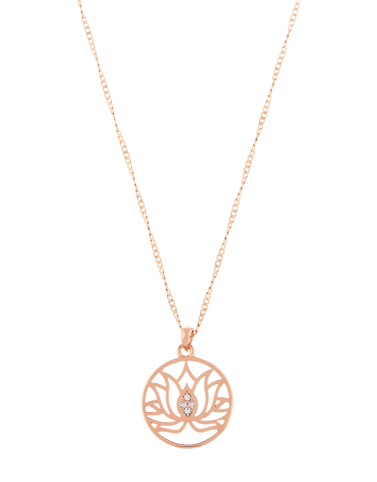 Gold plated flower necklace clearance