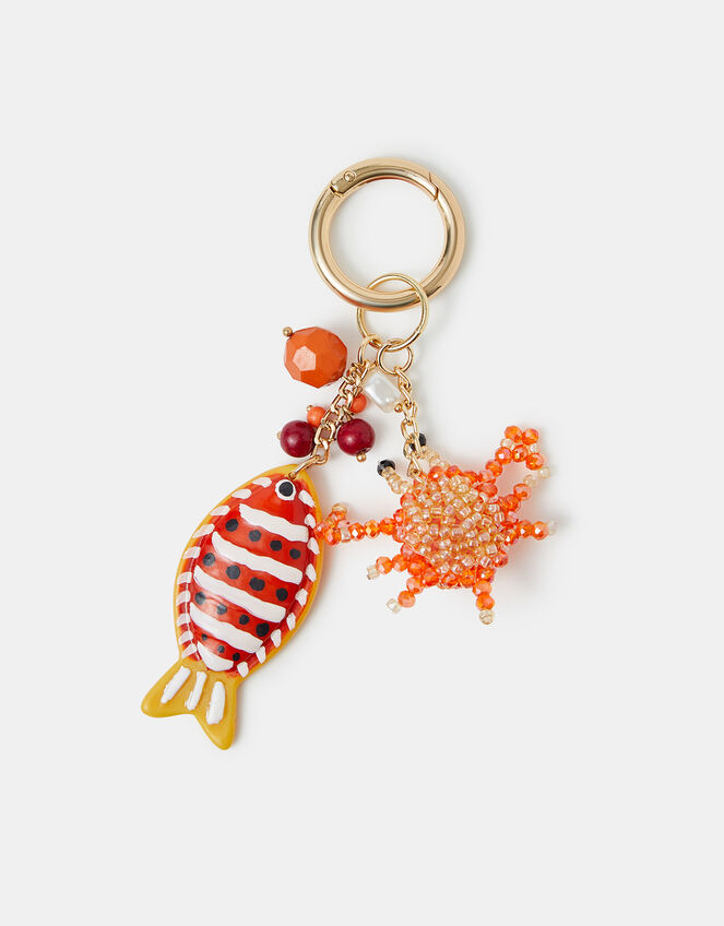 Fish Beaded Bag Charm, , large