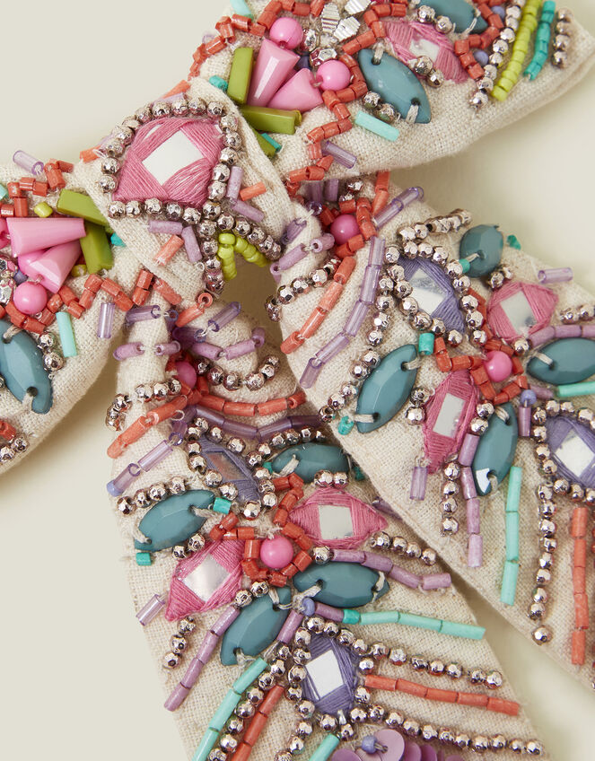 Beaded Hair Bow, , large