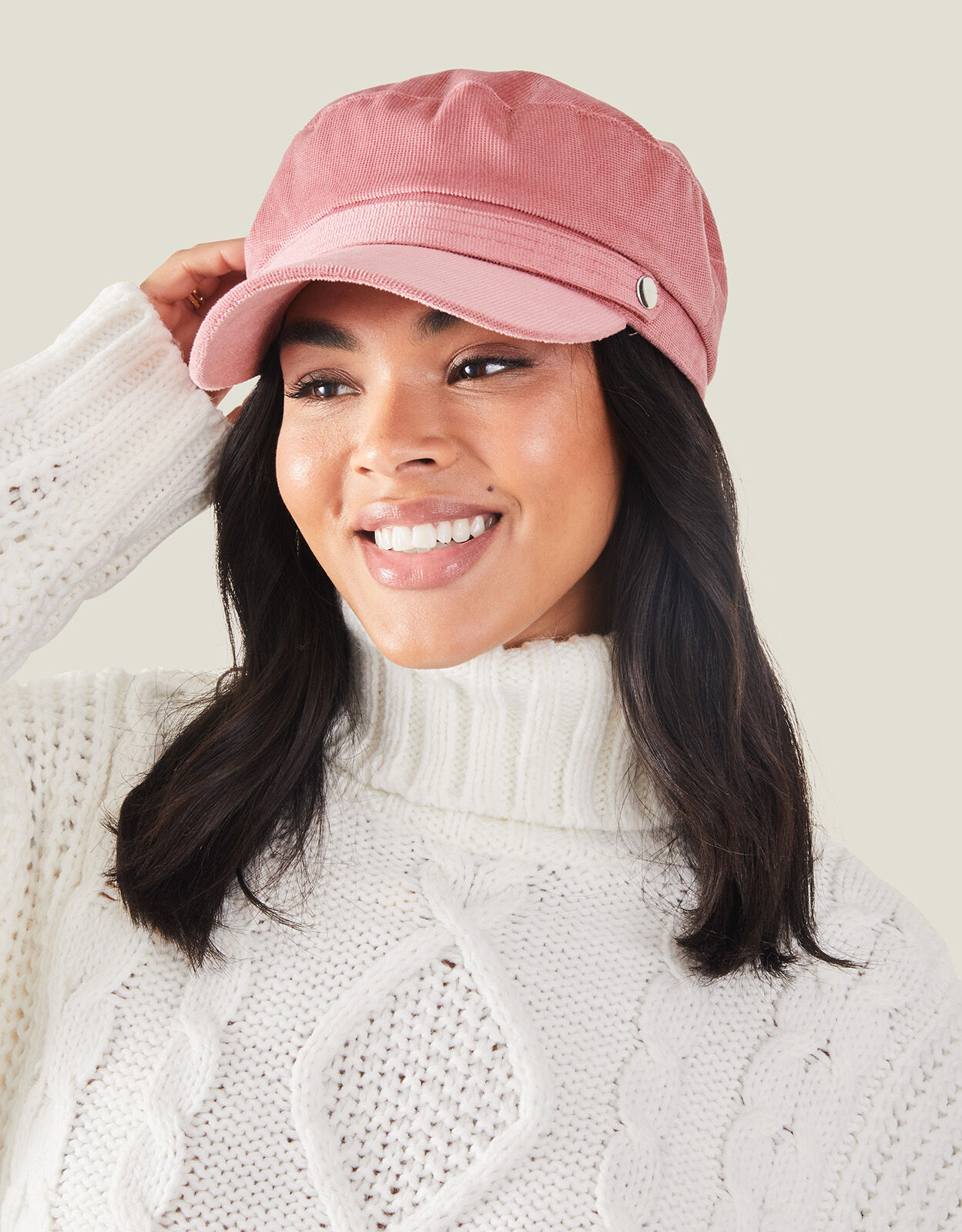Cord Mariner Cap Pink Hats Accessorize Global