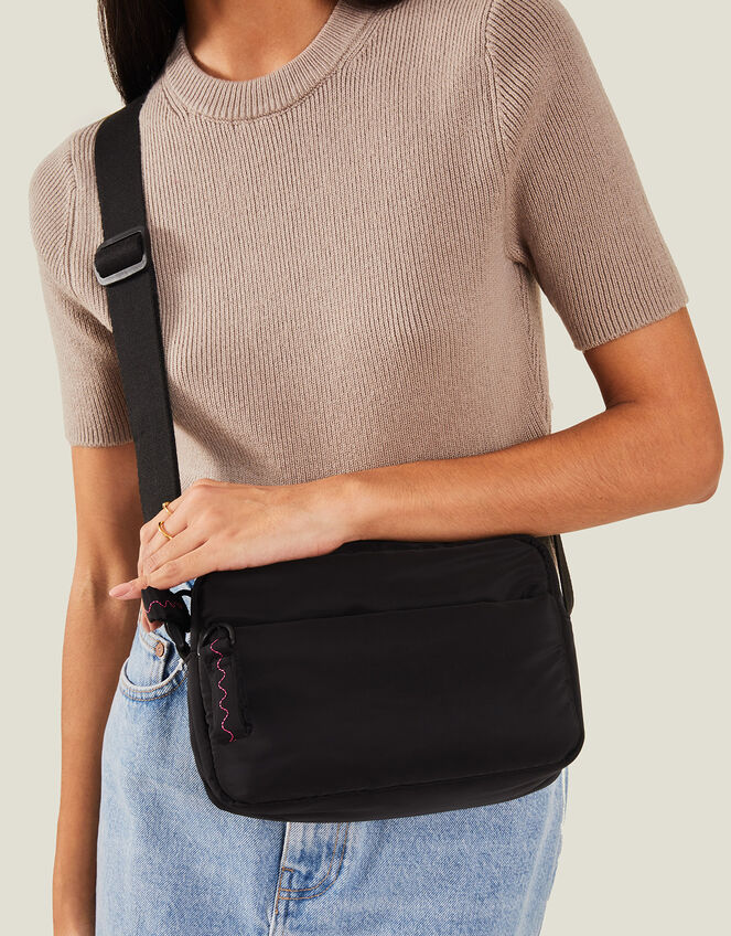 Nylon Cross-Body Bag, , large