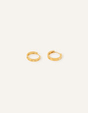 14ct Gold-Plated Crystal Star Chunky Hoops, , large