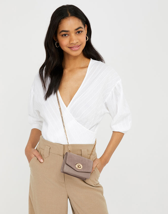 Clara Cross-Body Bag, Mink (MINK), large