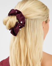 Pearl Satin Scrunchie, , large