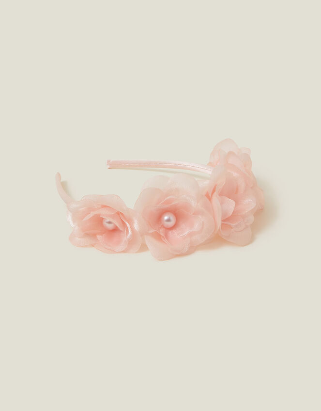 Girls Flower Crown Headband, , large