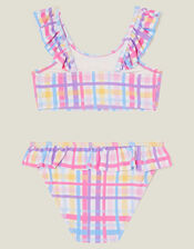 Check Print Bikini Set, Multi (BRIGHTS MULTI), large
