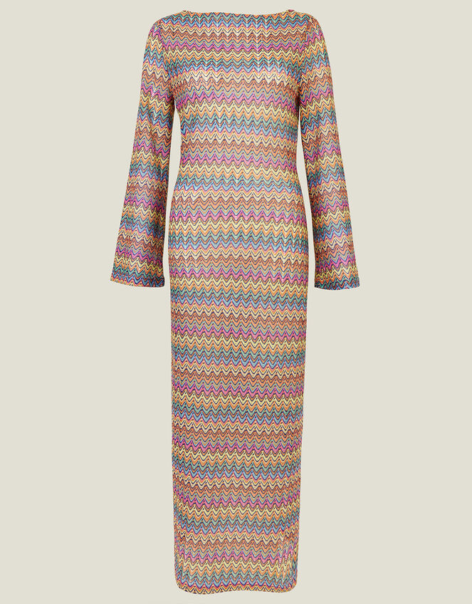 Zig Zag Crochet Dress, Multi (BRIGHTS MULTI), large
