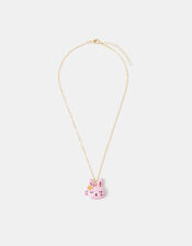 Girls Bunny Locket Necklace, , large